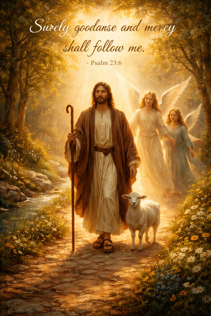 Surely goodness and mercy shall follow me